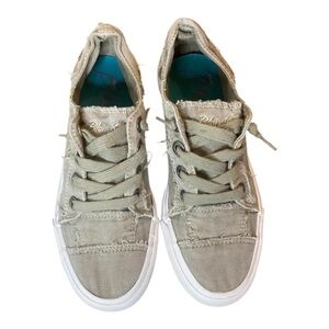 Blowfish Malibu Olive Green Canvas Low-Top Sneakers